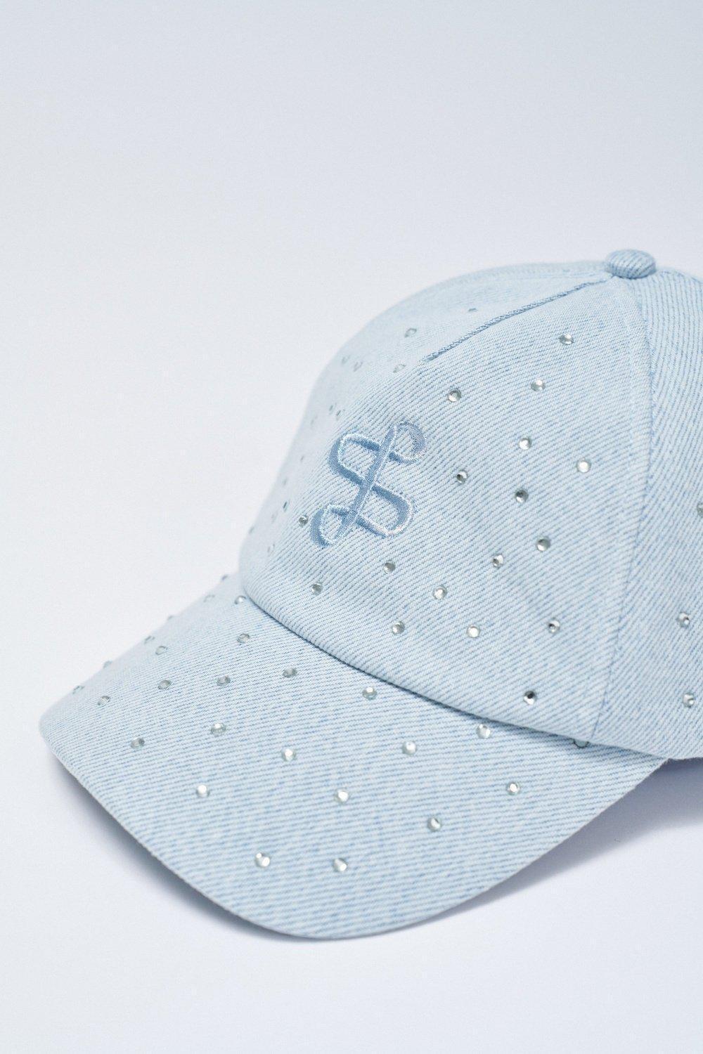 Denim Embellished Baseball Hat, 2101_852, large image number 4