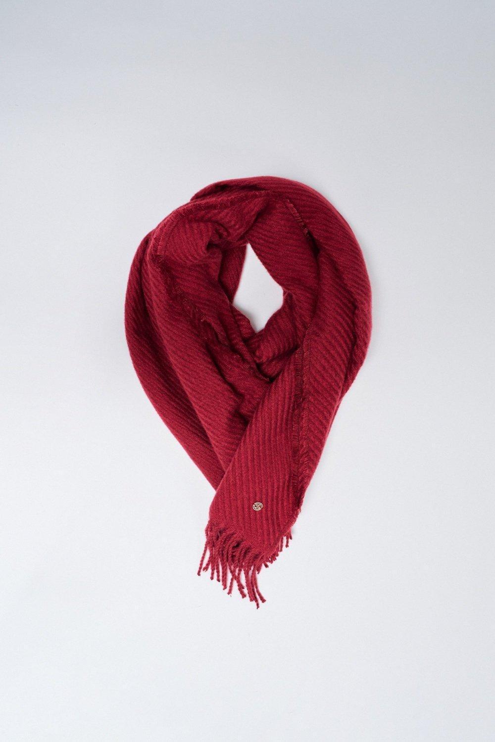 Red Scarf With Fringes, 2101_731, large image number 3