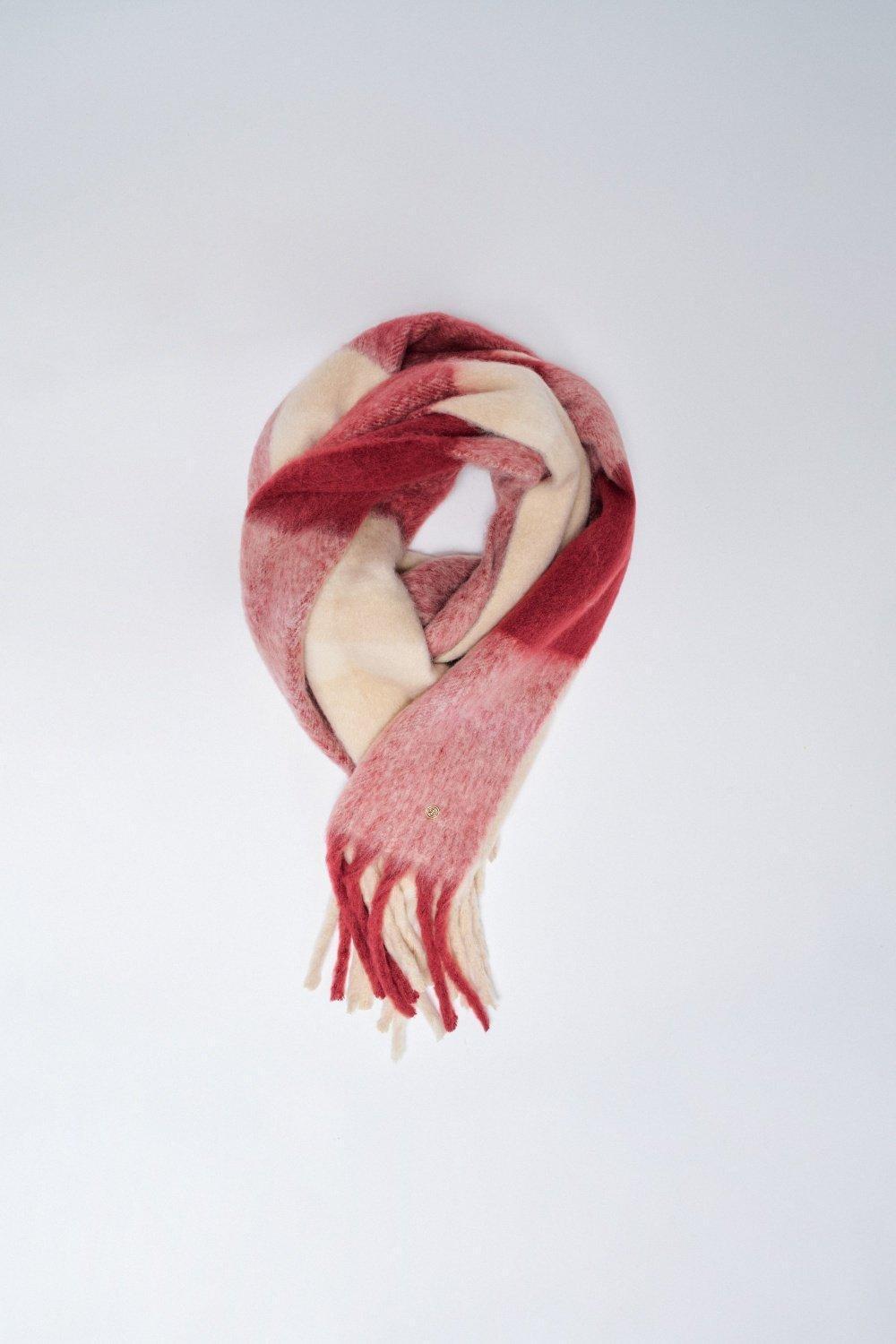 Scarf With Check Pattern, Red, large image number 3