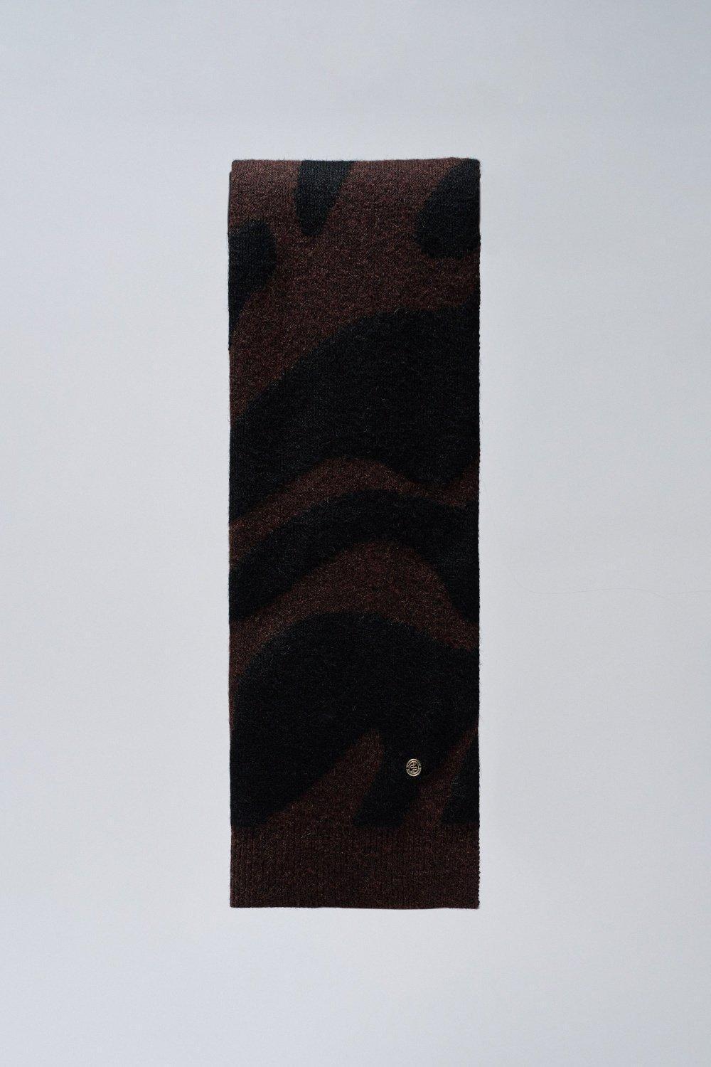 Animal Print Scarf, Brown, large image number 3