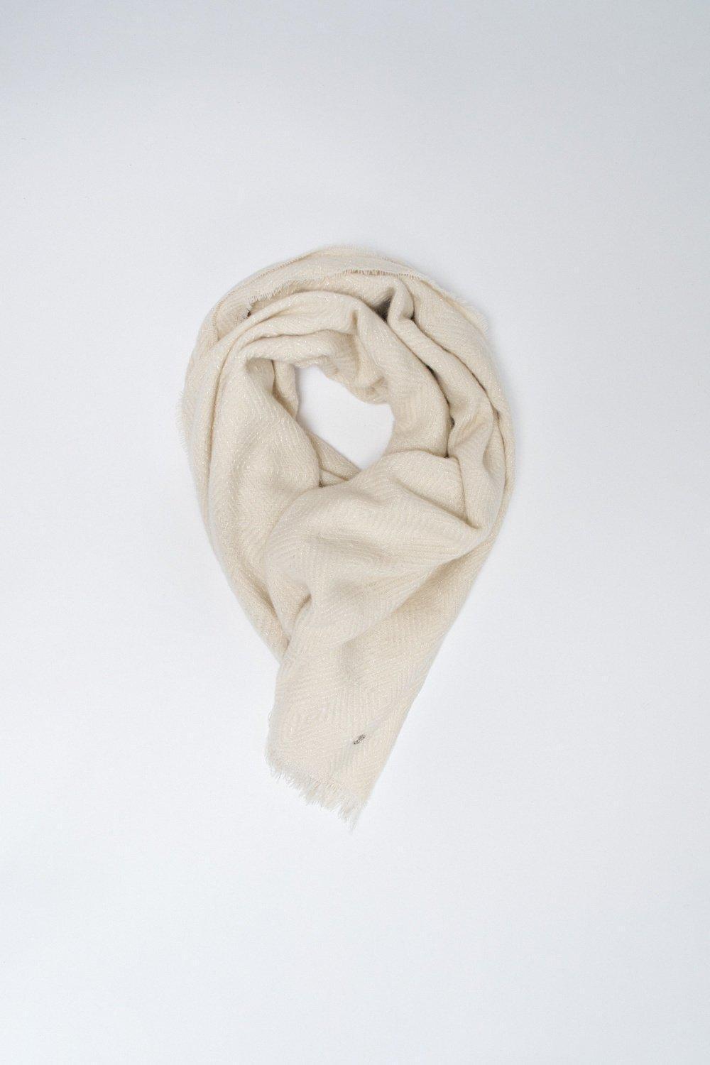 Scarf With Lurex, Pearl, large image number 3