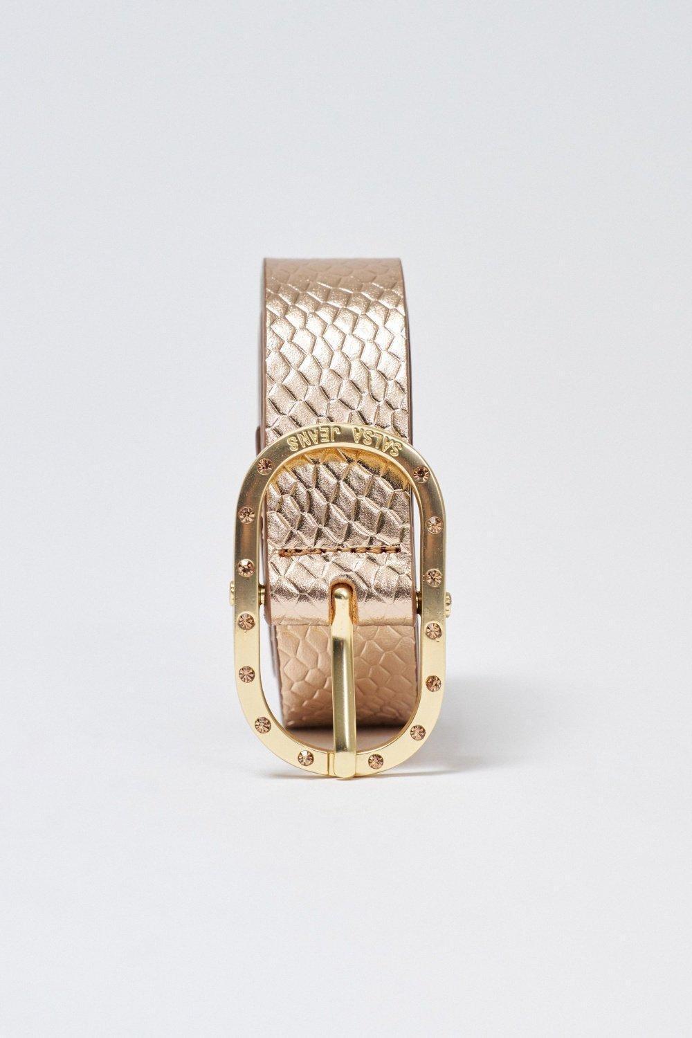 Beige Leather Belt, , large image number 3