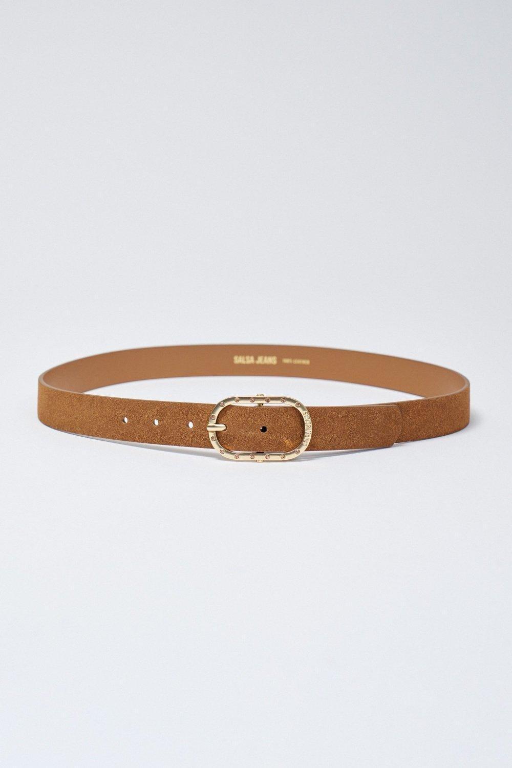 Leather Belt&nbsp;, Brown, medium