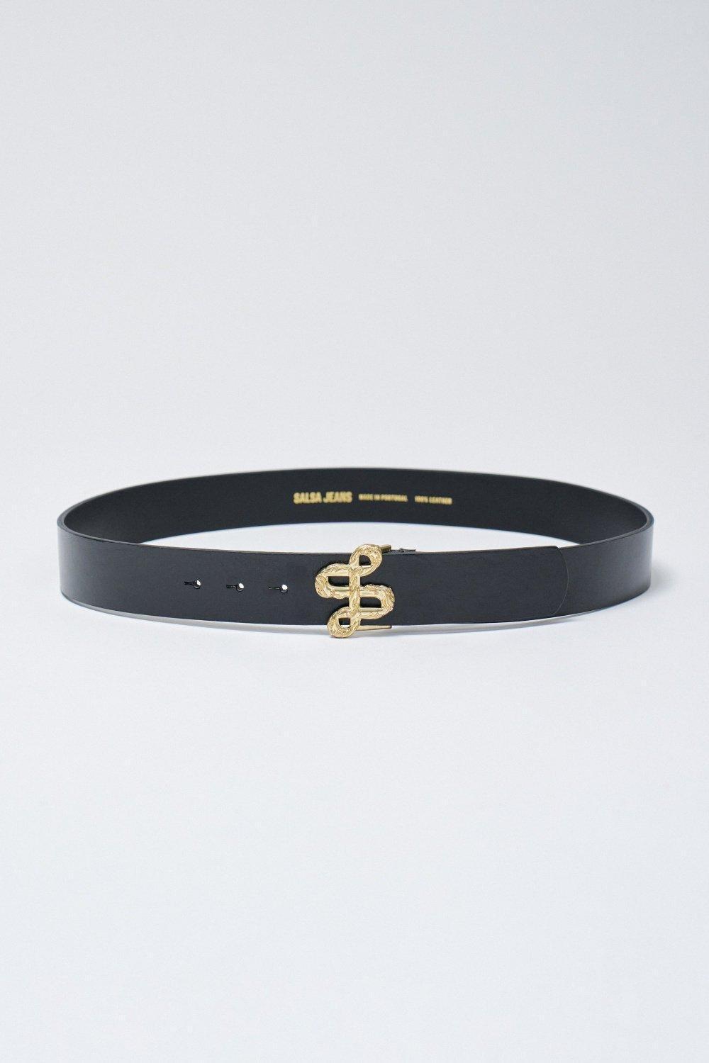 Leather Belts&nbsp;, Black, medium