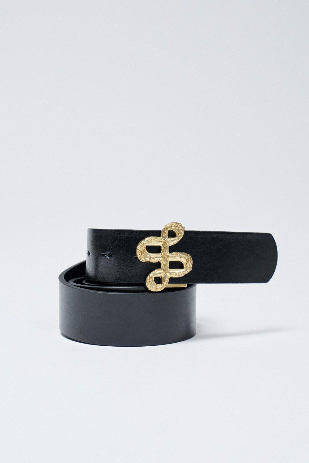 Leather Belts&nbsp;, Black, medium