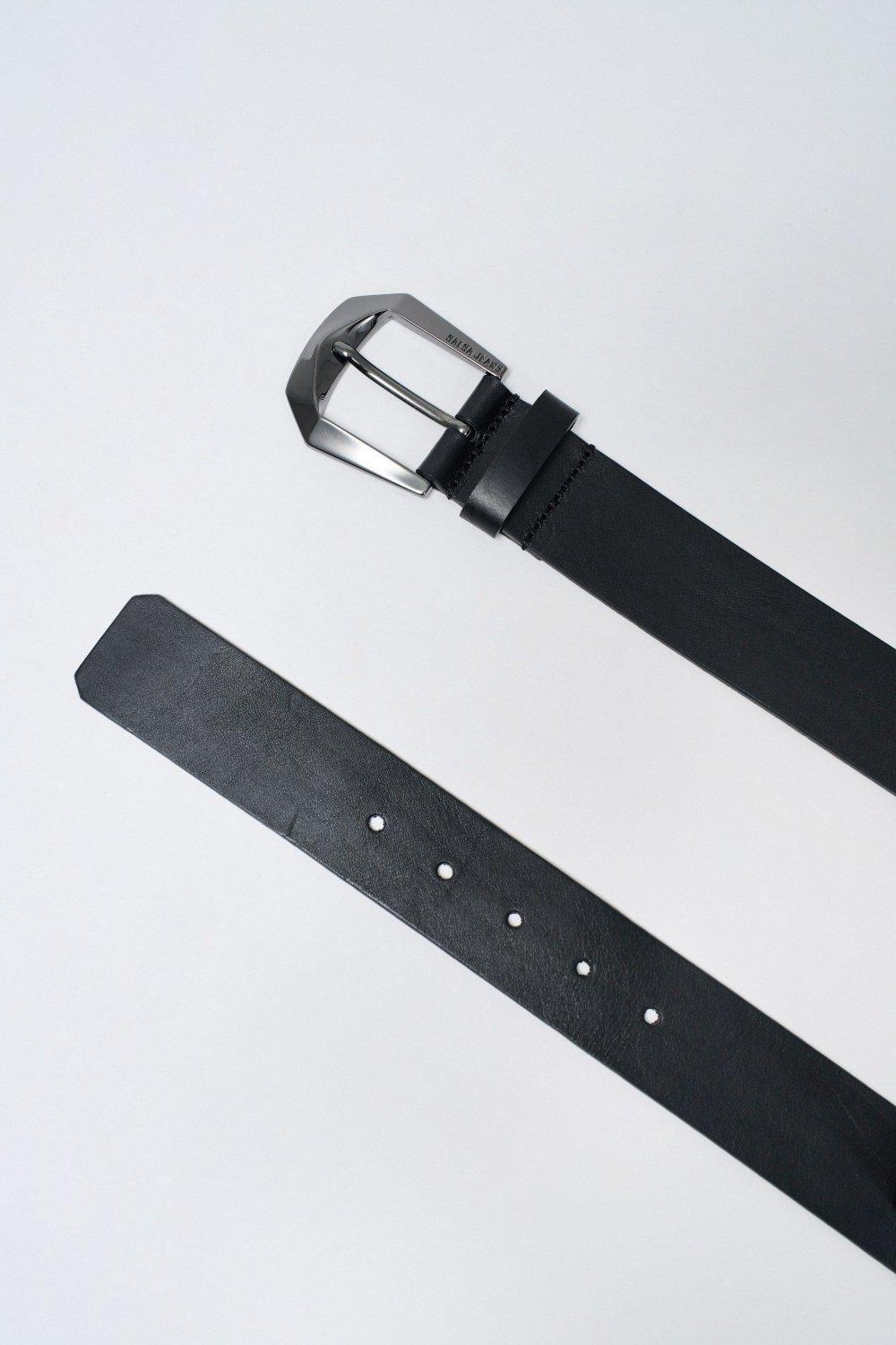Black Leather Belt, , large image number 4