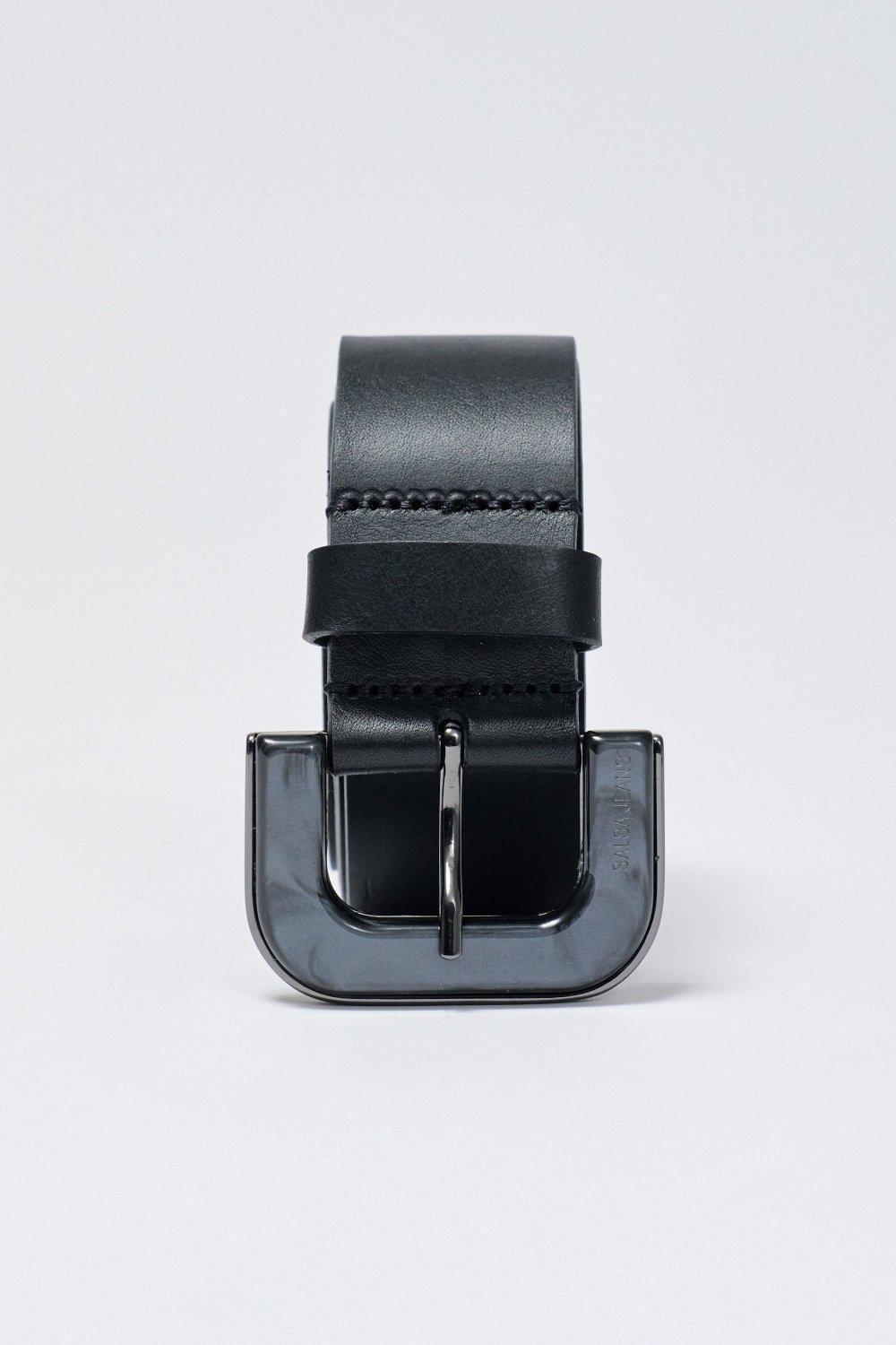 Leather Belt, Black, large image number 3