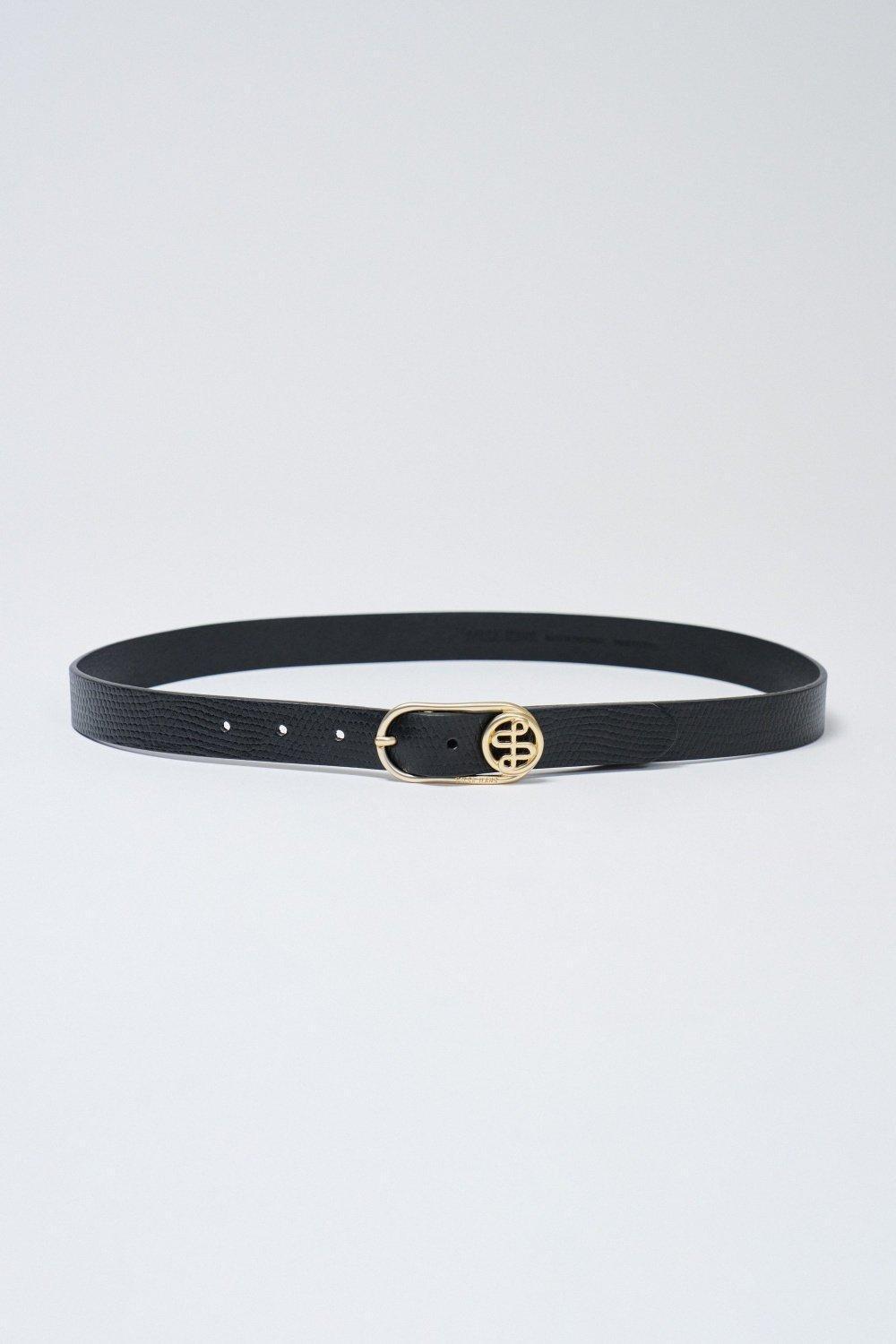 Leather Belt, Black, large image number 0