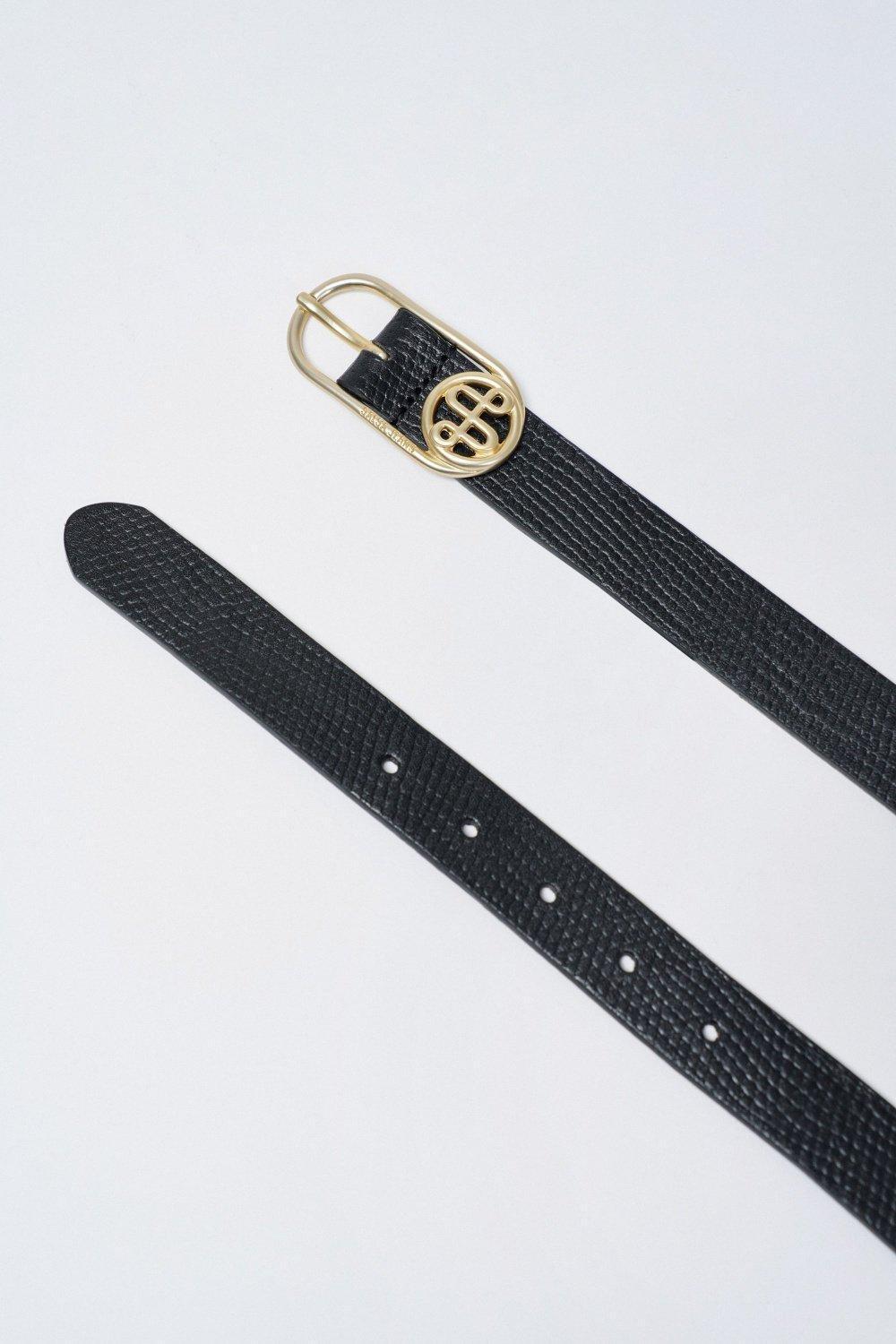 Leather Belt, Black, large image number 4