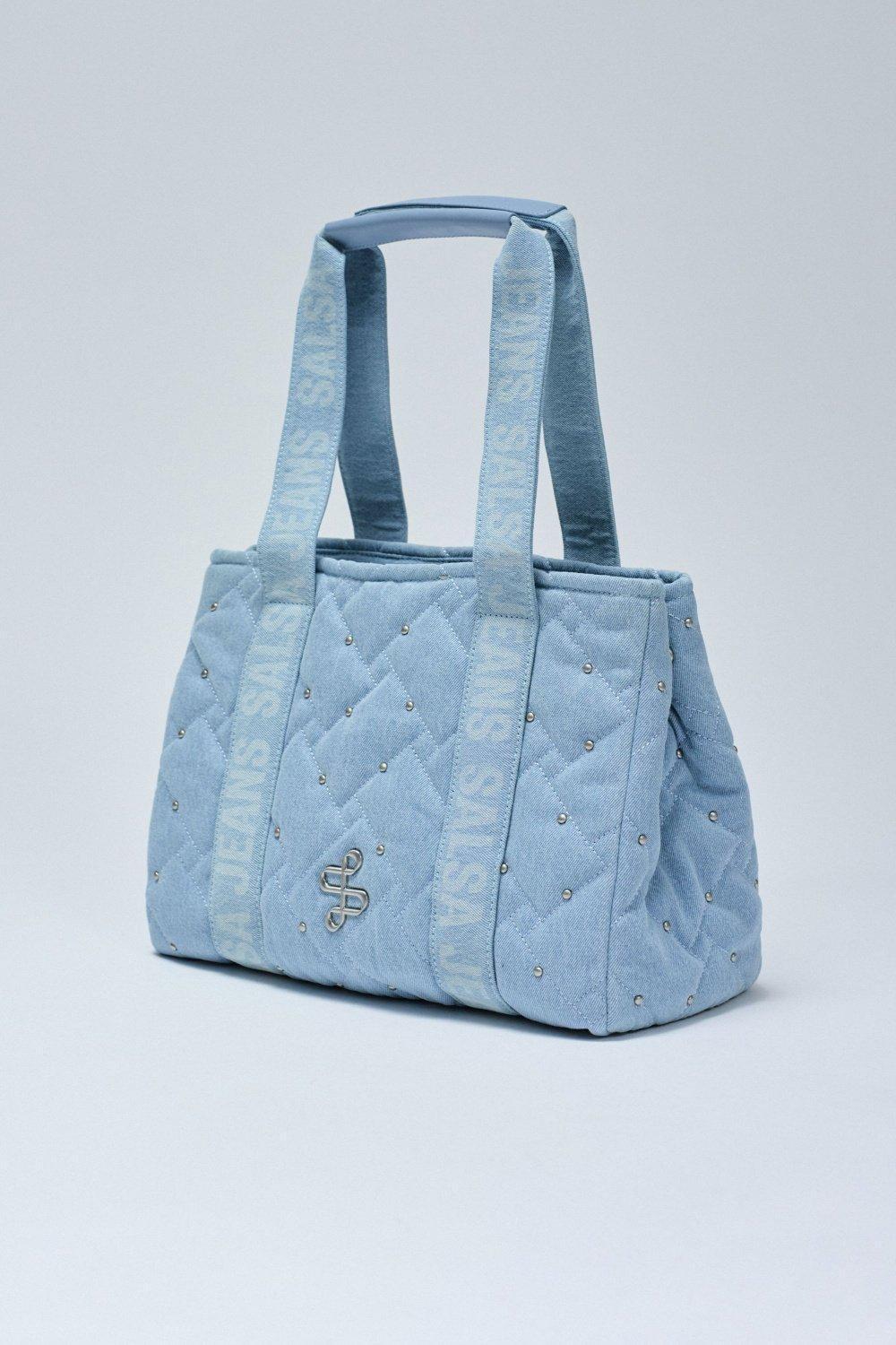 Denim Tote Bag , Blue, medium