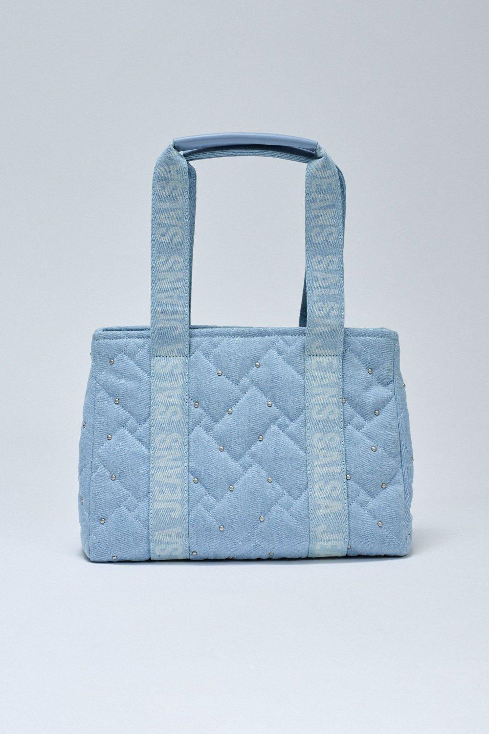 Denim Tote Bag&nbsp;, Blue, large image number 3