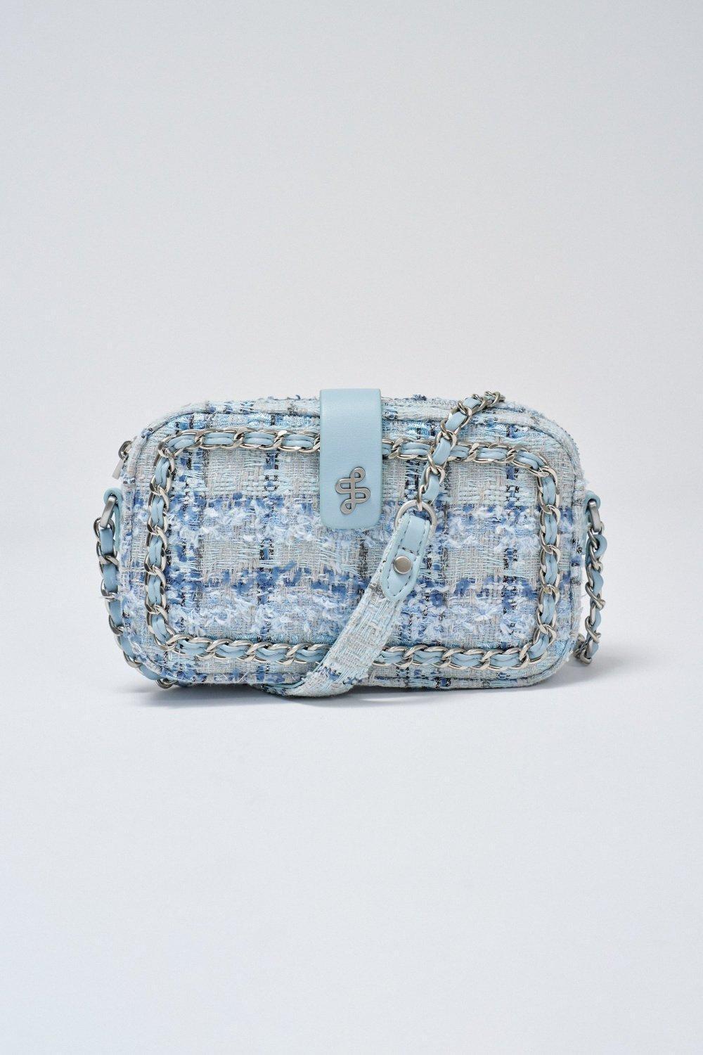 Blue Tweed Bag, 2101_810, large image number 0