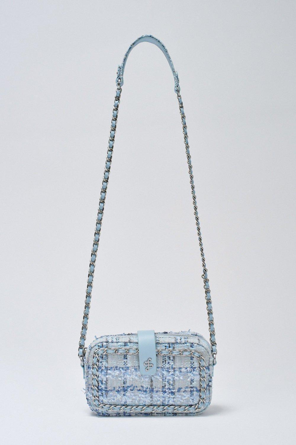 Blue Tweed Bag, 2101_810, large image number 4