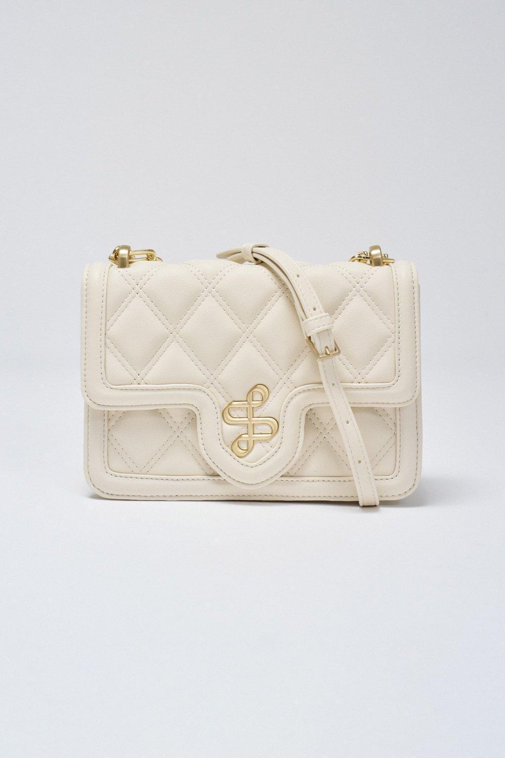 Padded Bag Leather Effect&nbsp;, Pearl, medium