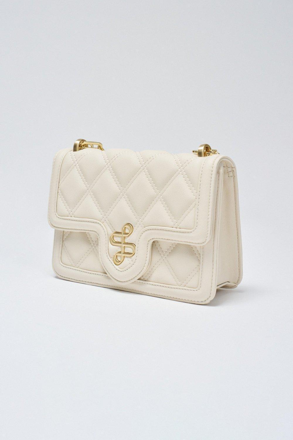 Padded Bag Leather Effect , Pearl, large image number 2