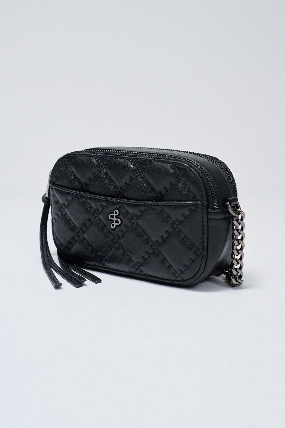 BLACK SMALL CROSSBODY BAG VEGAN LEATHER, No Colour, large image number 2