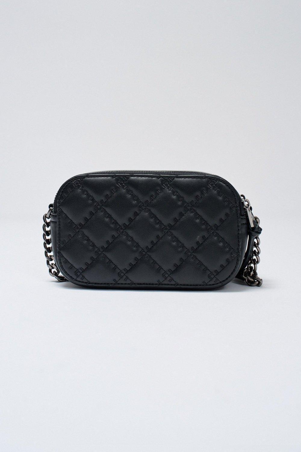 BLACK SMALL CROSSBODY BAG VEGAN LEATHER, No Colour, large image number 3