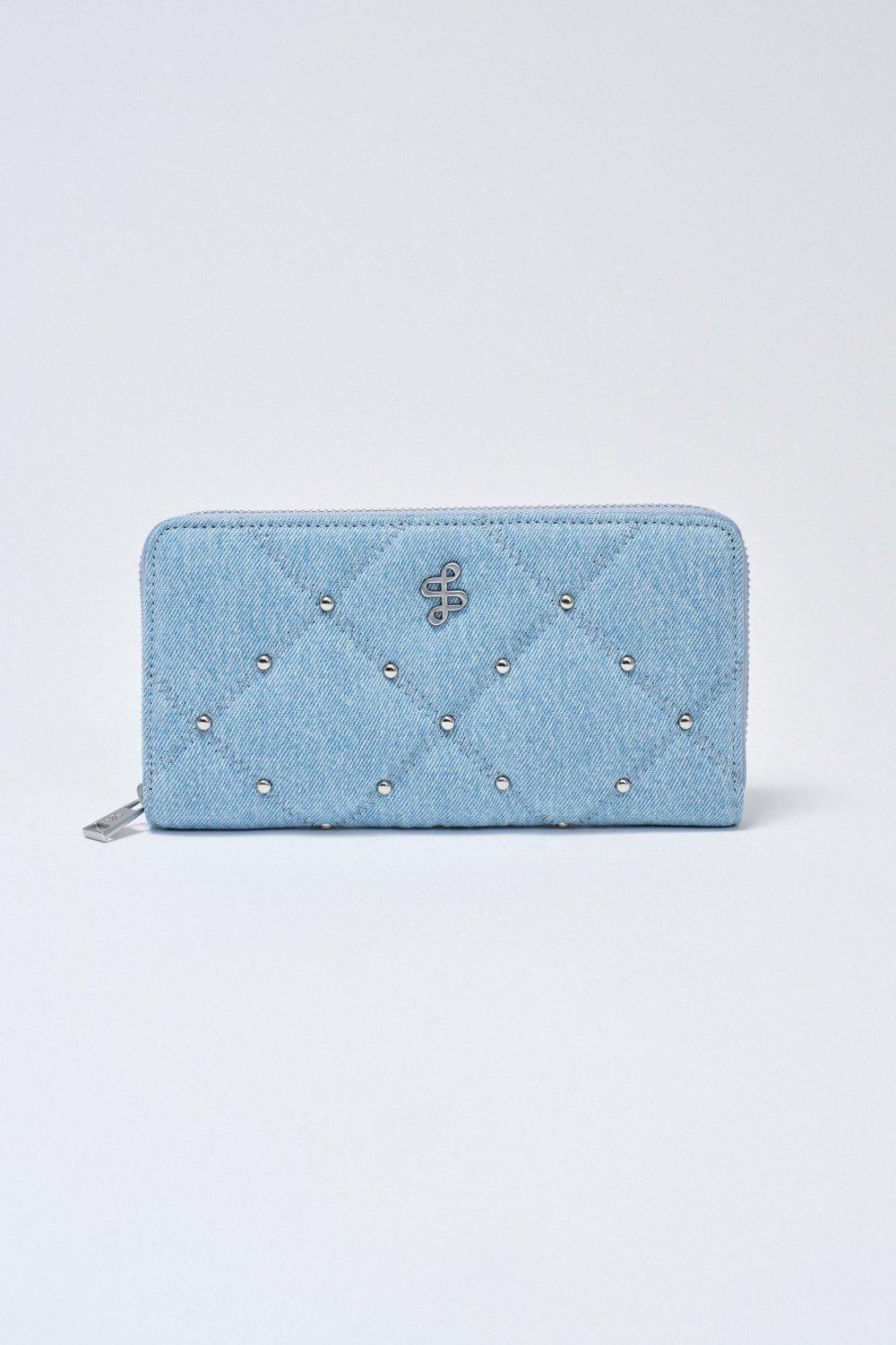 Denim Quilted Wallet, 2101_810, large image number 0