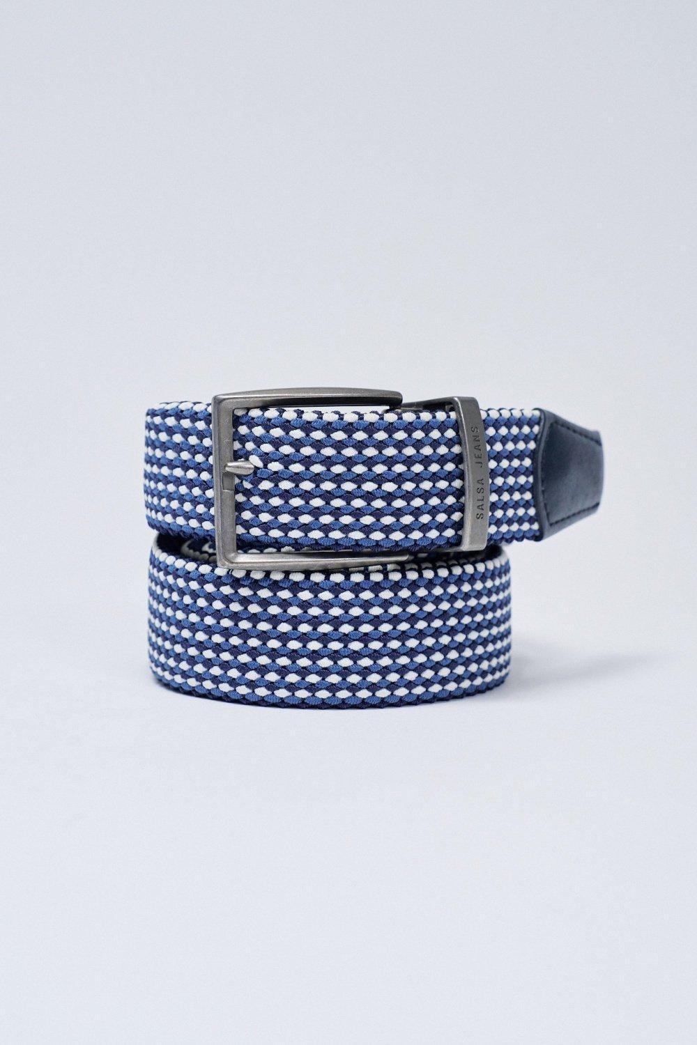 Elastic Braided Belt , Blue, large image number 3