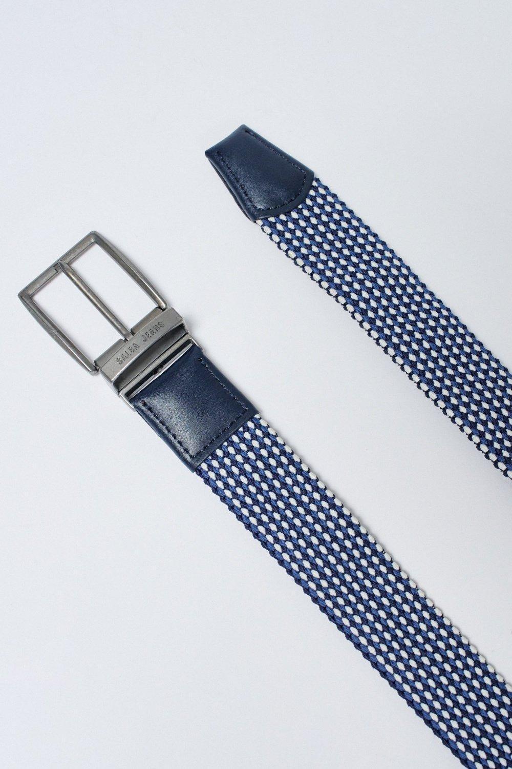 Elastic Braided Belt , Blue, large image number 4