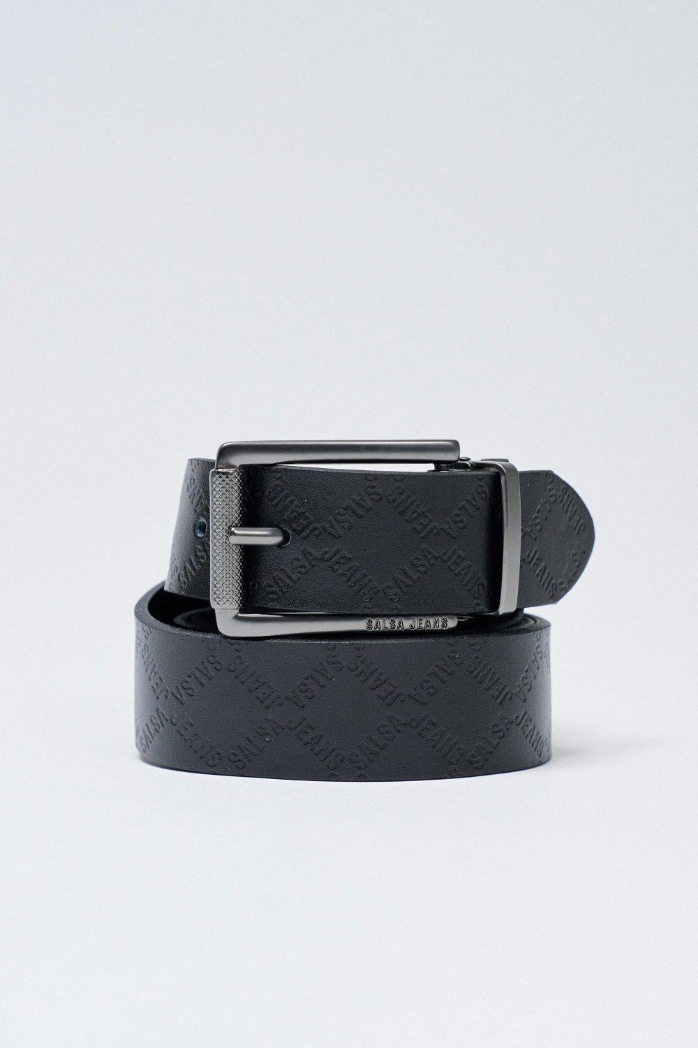 Black Reversible Leather Belt, , large image number 2