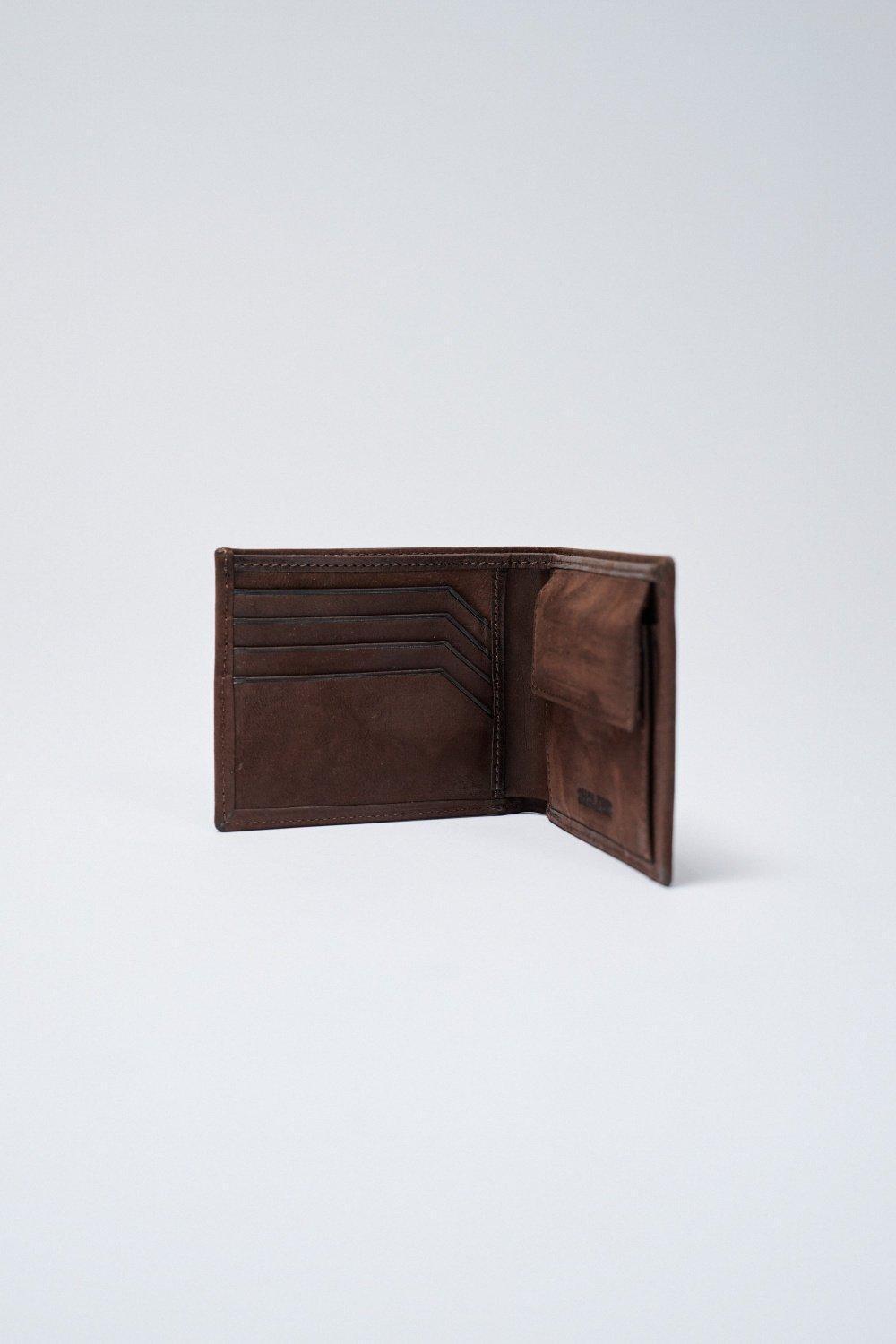 Leather Wallet , Brown, medium