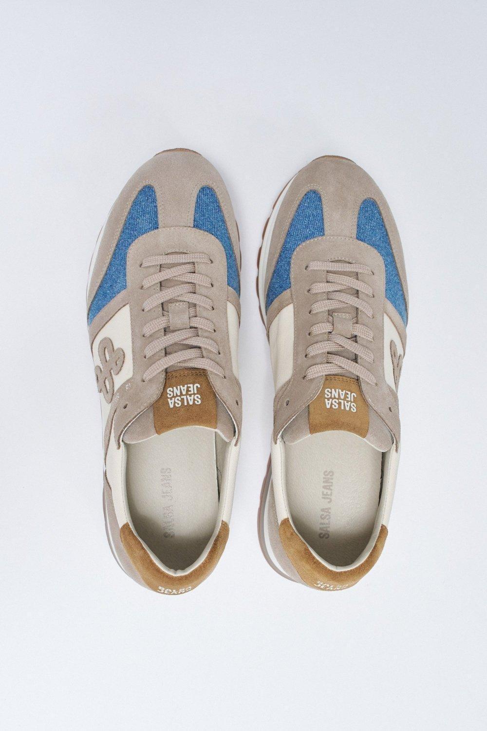 Beige Unisex Lace-Up Sneakers, , large image number 3