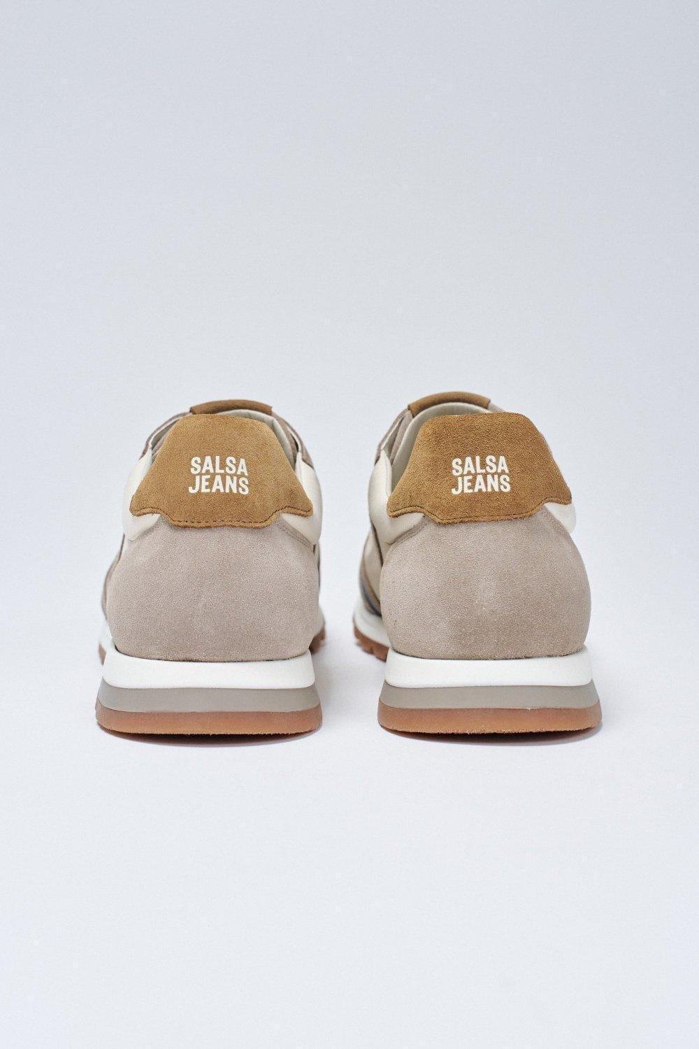 Beige Unisex Lace-Up Sneakers, , large image number 4