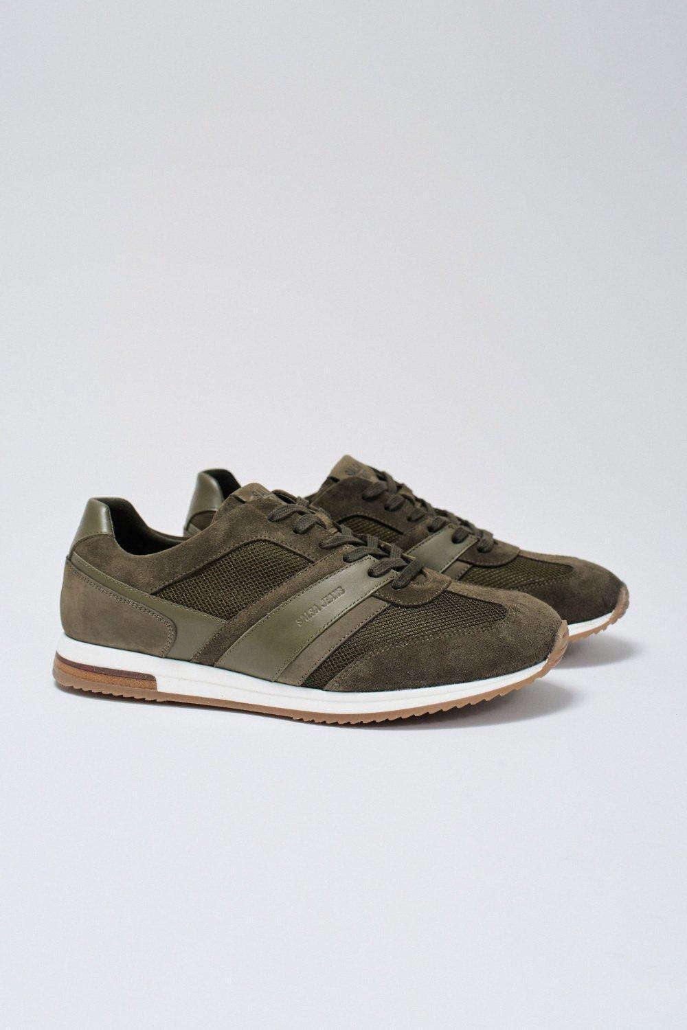 Green Suede Sneakers, , large image number 2