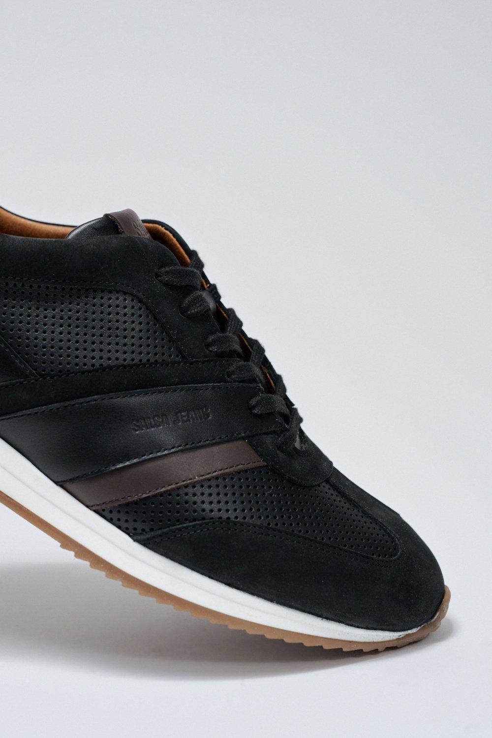 Suede Sneakers , Black, medium