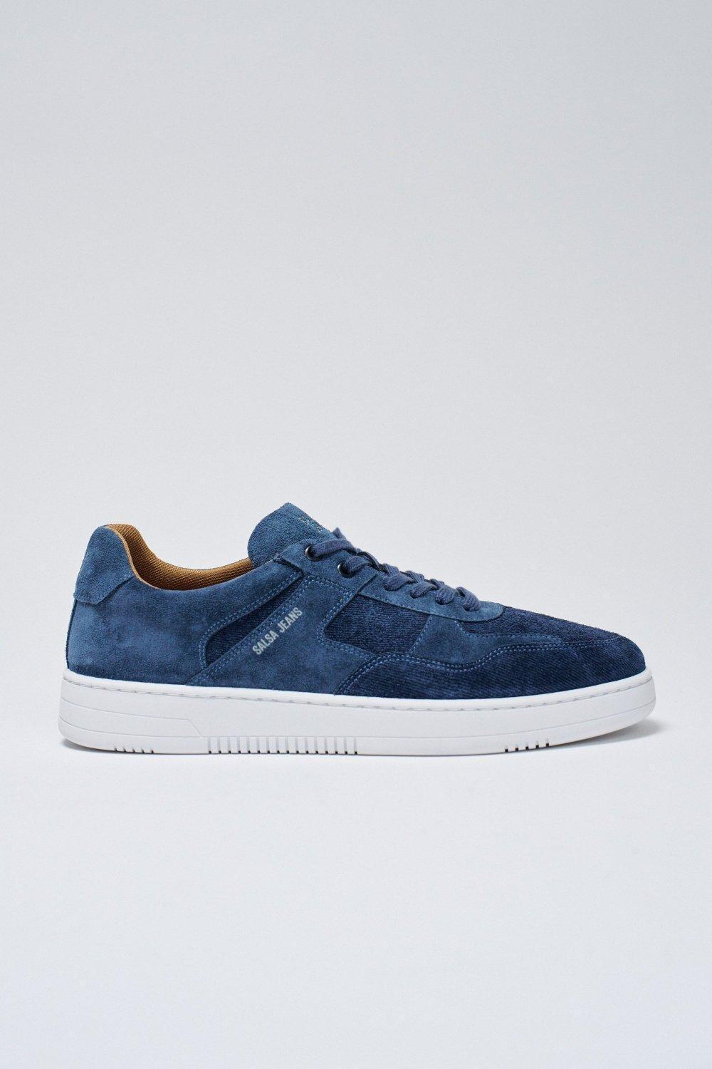 Suede Sneakers , Dark Blue, medium