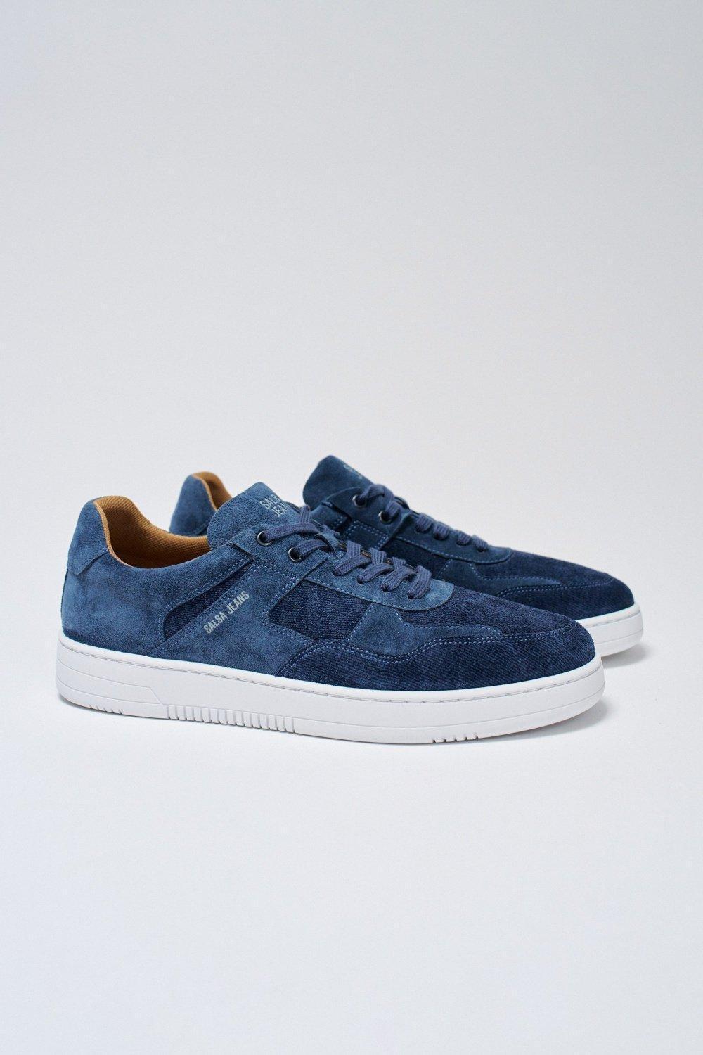 Suede Sneakers , Dark Blue, large image number 2