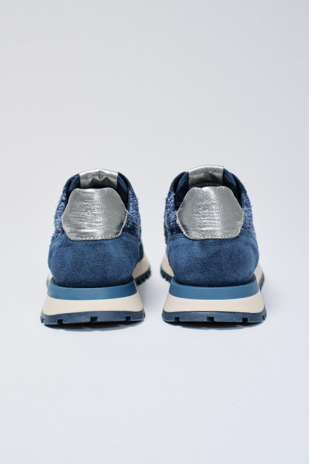 Blue Sneakers In Tweed, , large image number 4