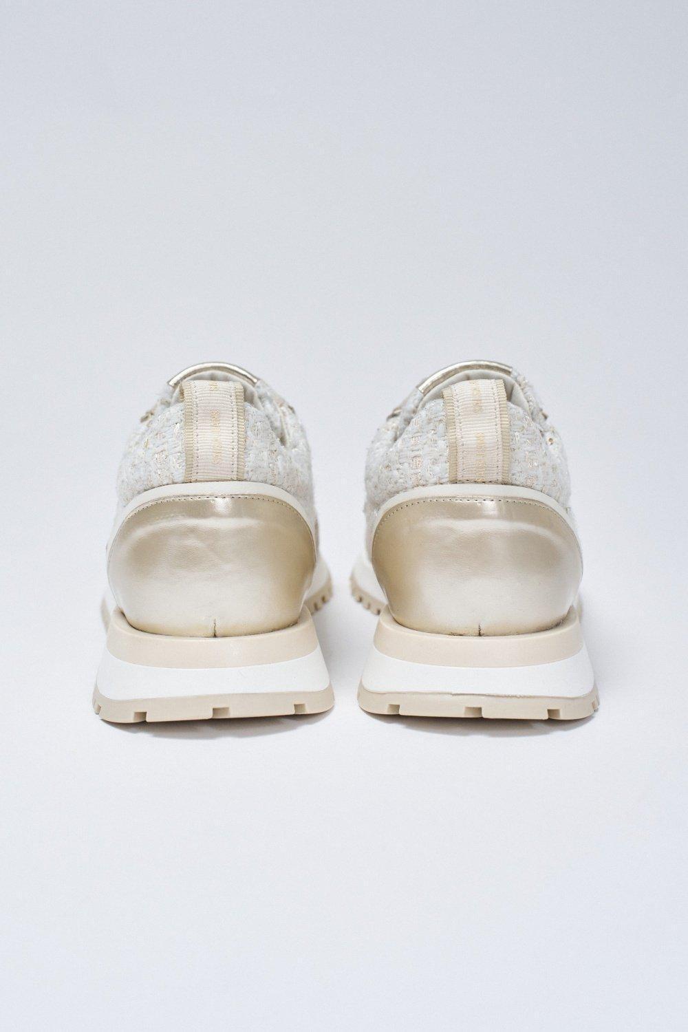 Beige Unisex Lace-Up Sneakers, , large image number 4