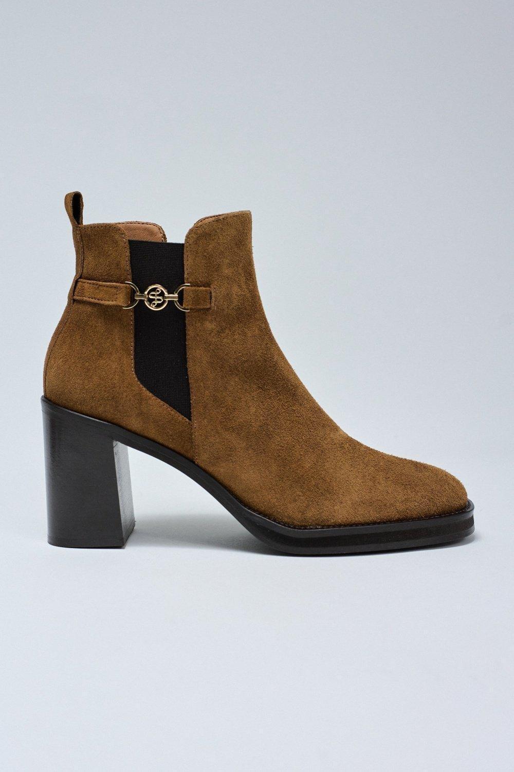 Suede Boots, Cream, medium
