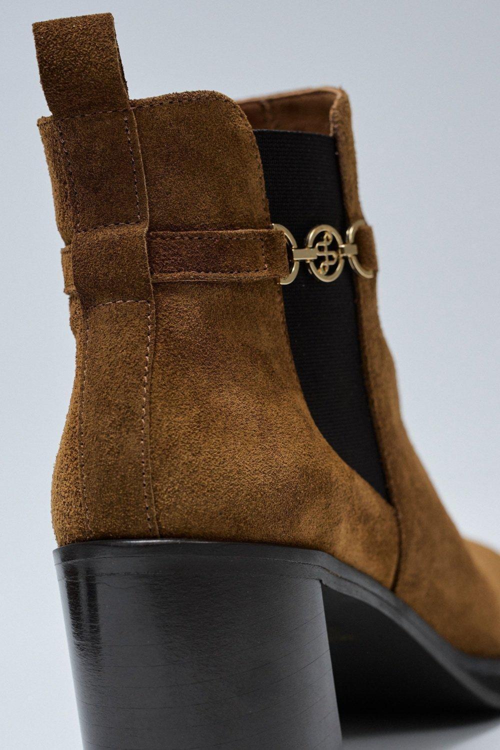 Suede Boots, Cream, medium