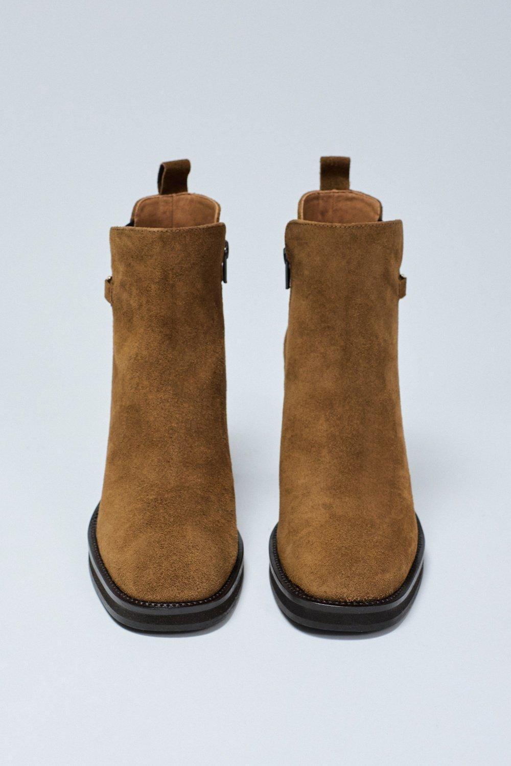 Suede Boots, Cream, large image number 3