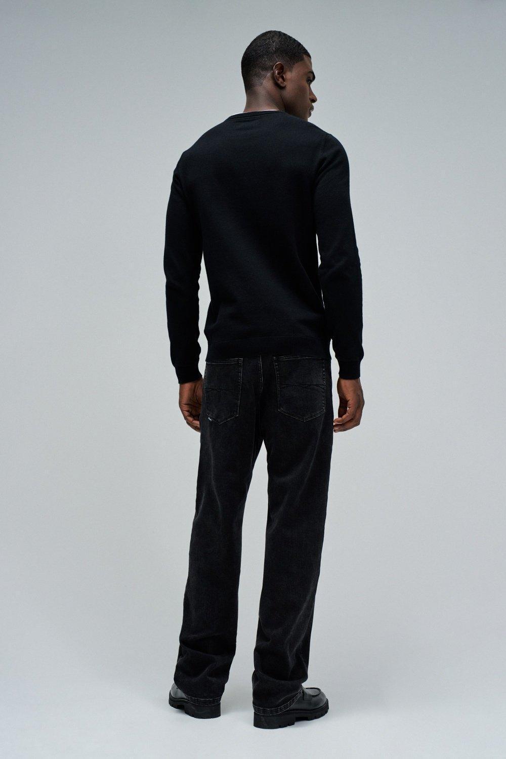 Knit Sweater, Black, large image number 3