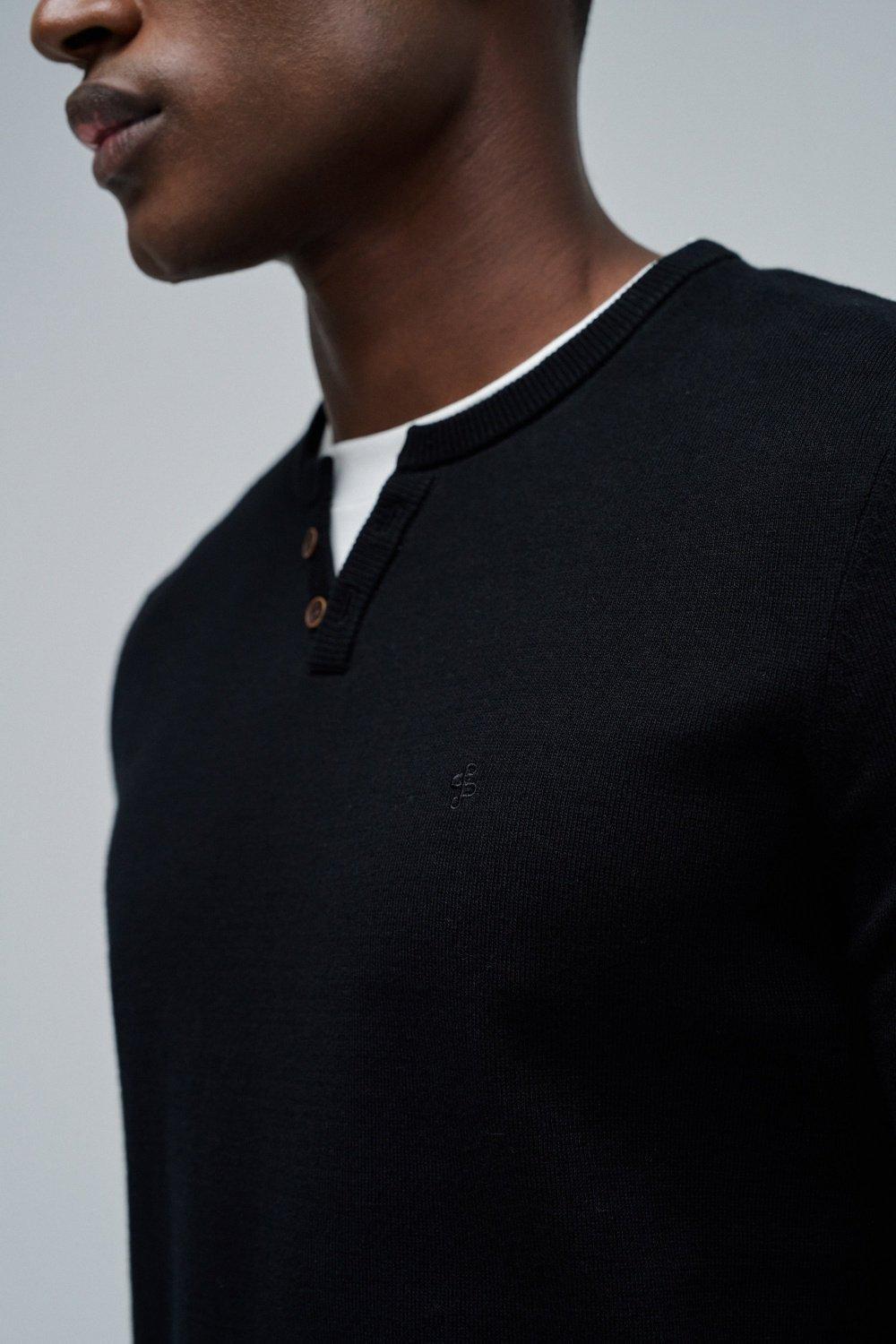Knit Sweater, Black, large image number 4