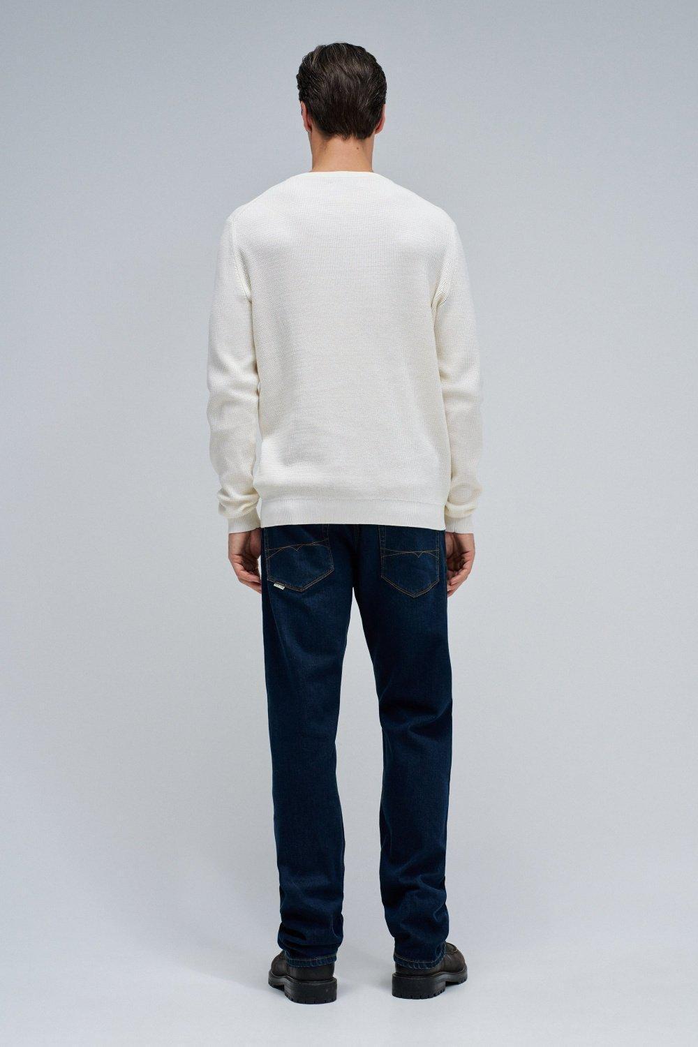 Knitted Sweater With Texture&nbsp;, Pearl, large image number 3