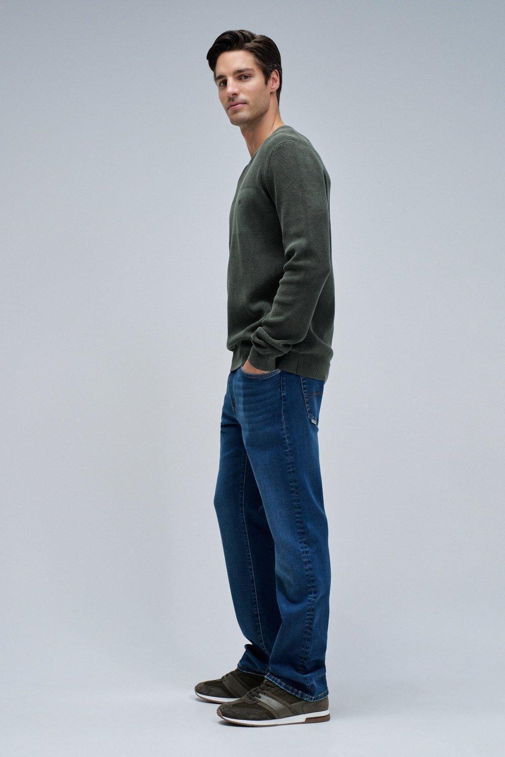 Knitted Sweater With Texture&nbsp;, Green, medium