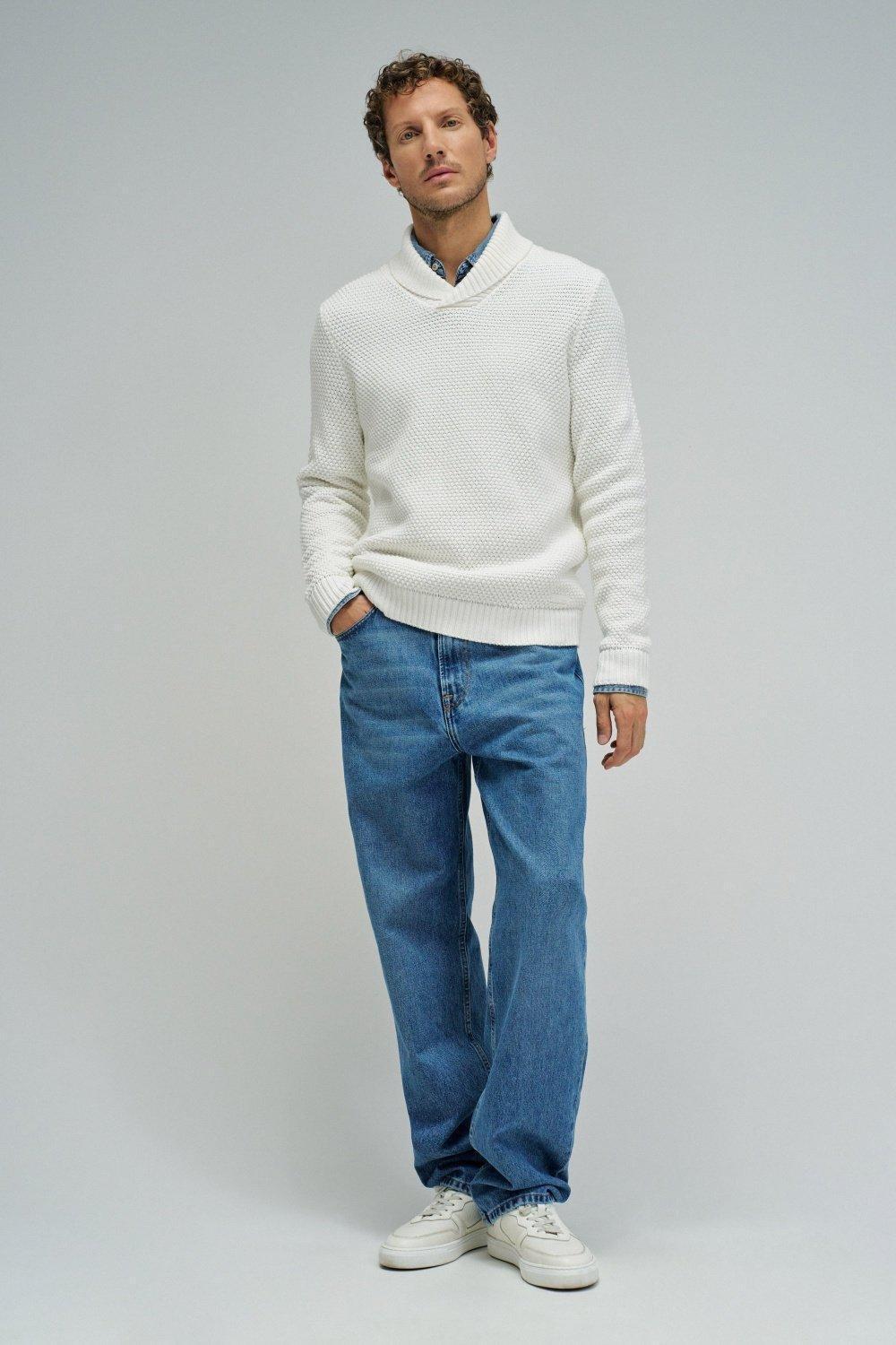 Knitted Sweater, Pearl, medium