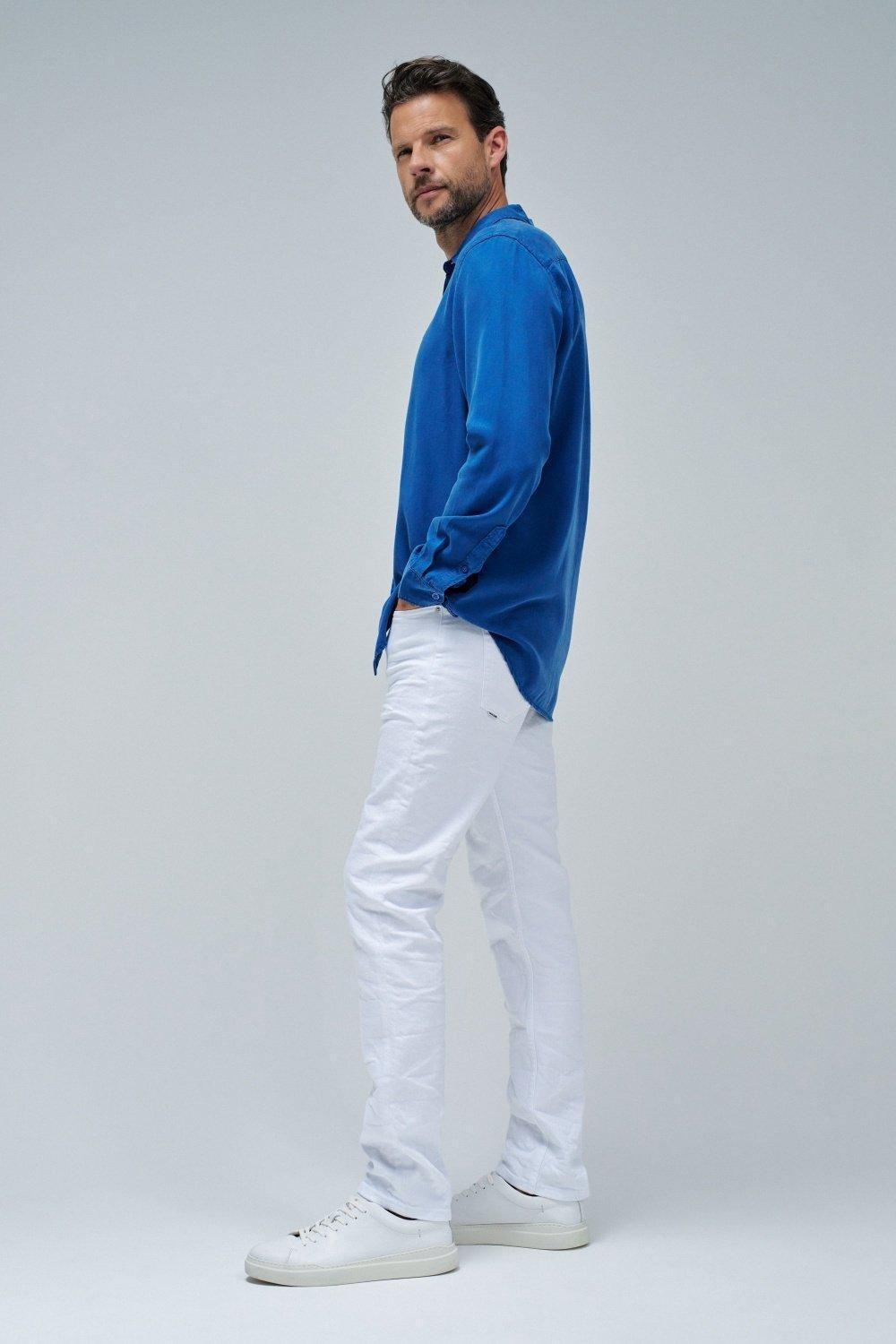Blue Collared Long Sleeve Shirt, , large image number 2