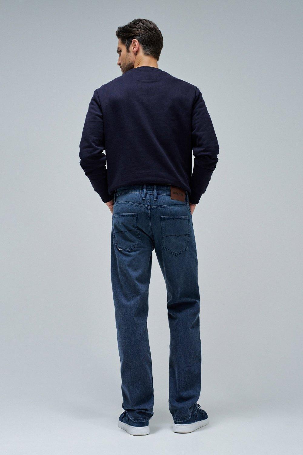Straight Fit Jeans, Navy, large image number 3