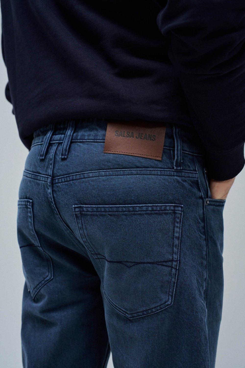 Straight Fit Jeans, Navy, large image number 4