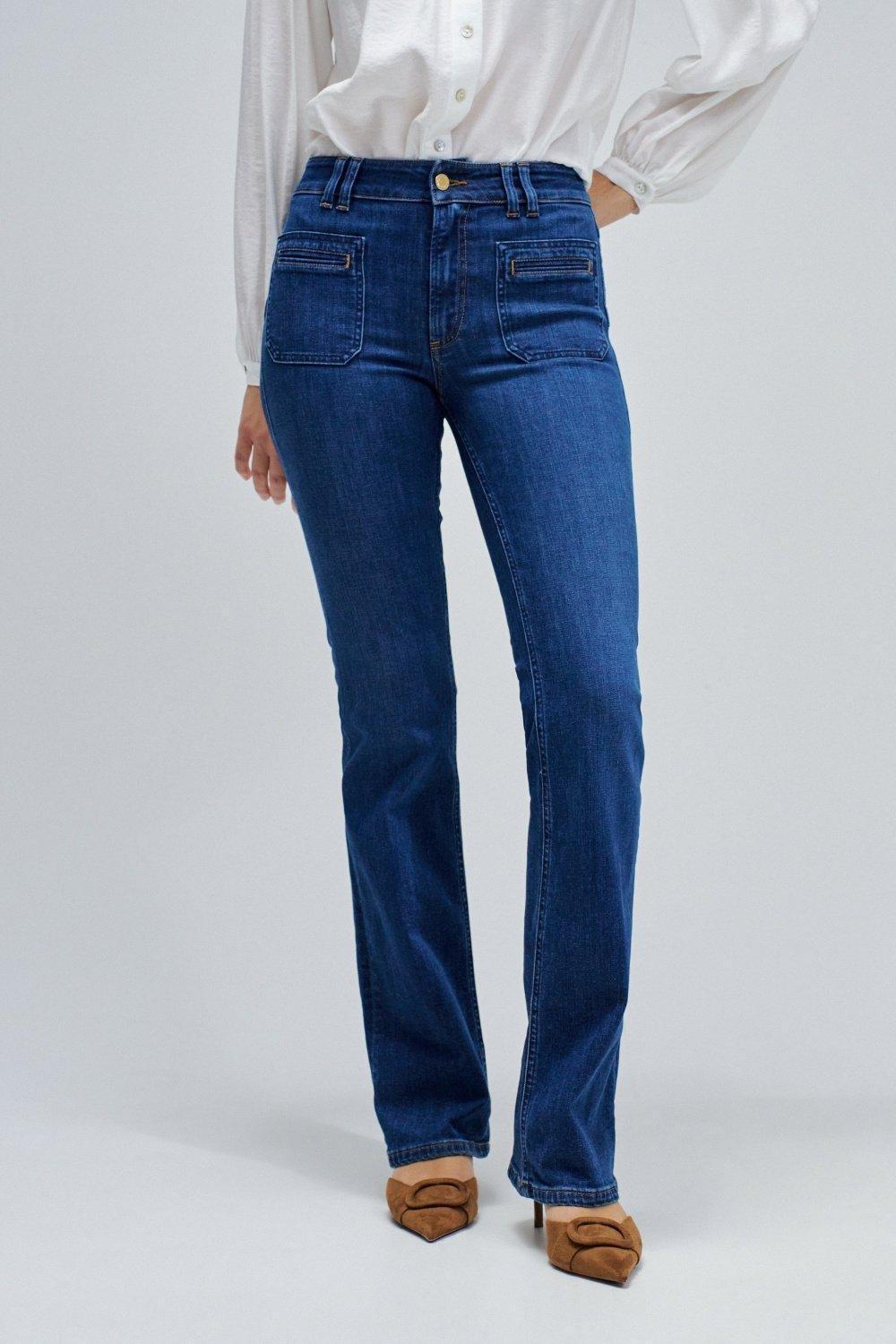 Destiny Push Up Bootcut Jeans, Navy, medium