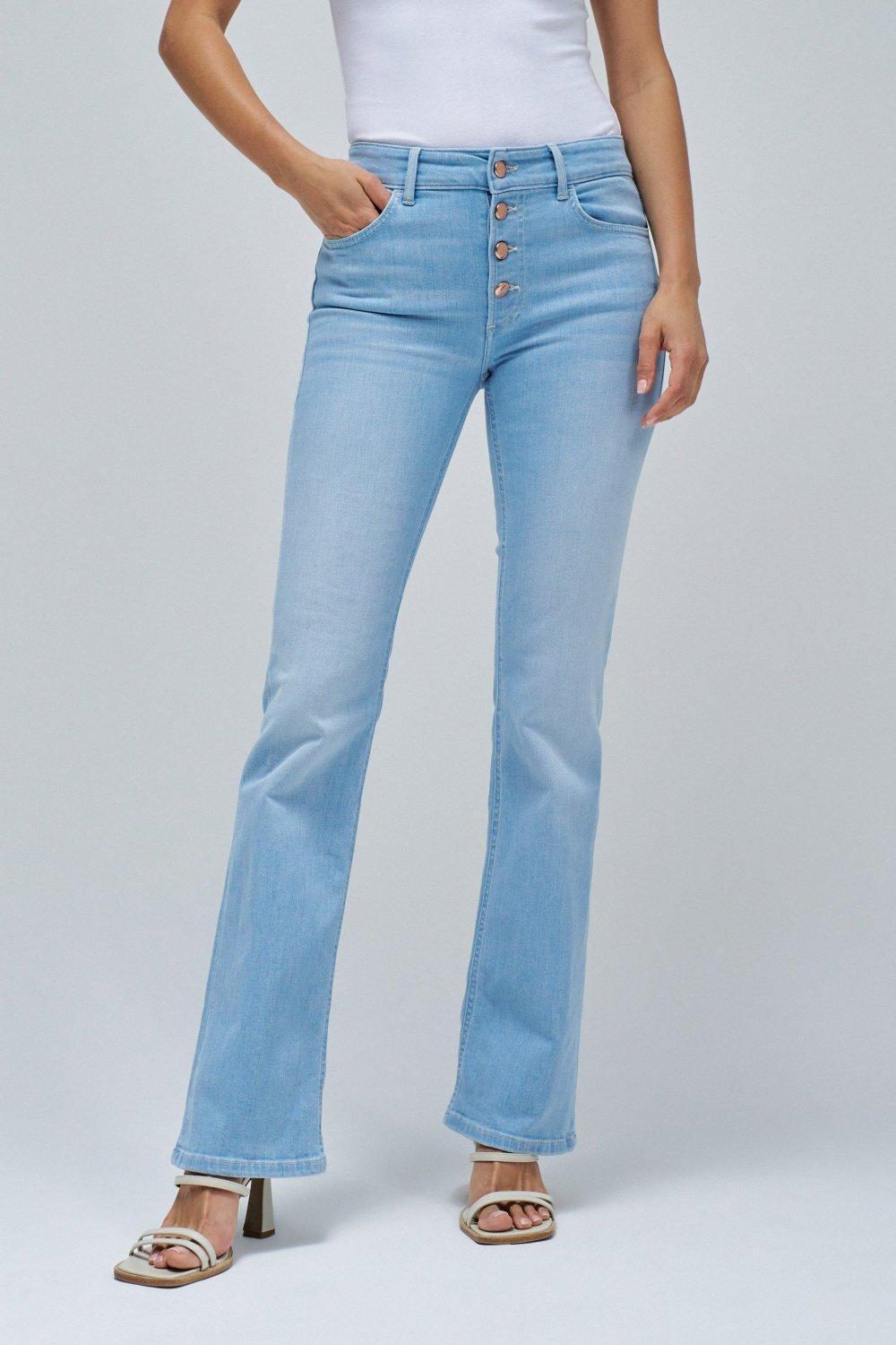Destiny Push Up Bootcut Jeans, Blue, large image number 0