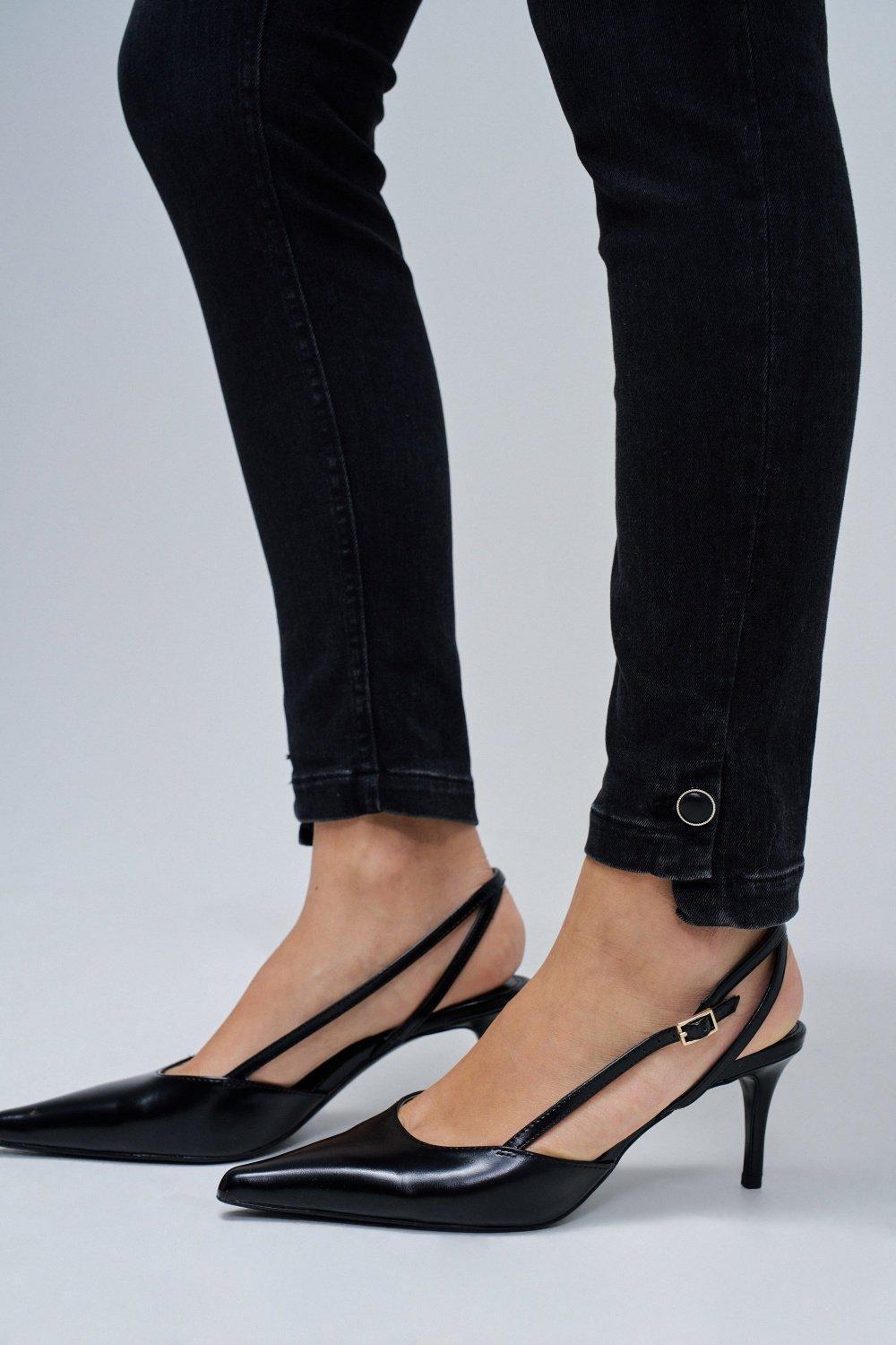 Destiny Push Up Cropped Skinny Jeans, Black, large image number 4