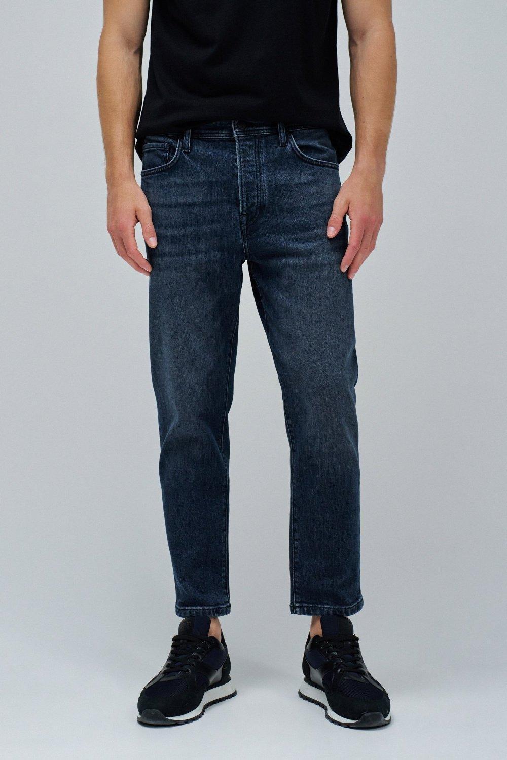 Tapered Fit Jeans, Navy, large image number 0