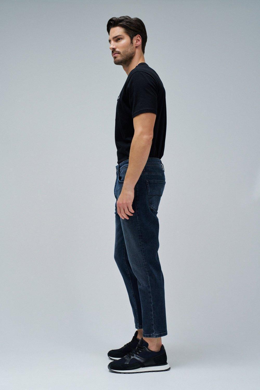 Tapered Fit Jeans, Navy, large image number 2